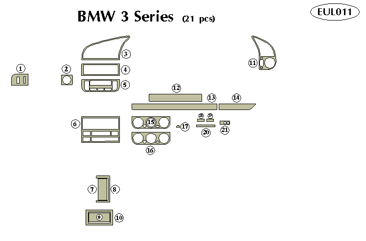 bmw 3 series Dash Kit by B&I