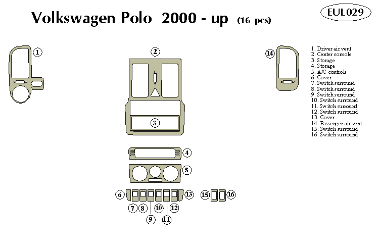 volkswagen polo Dash Kit by B&I