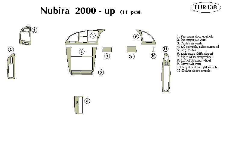 Daewoo Nubira Dash Kit by B&I