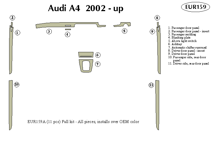 Audi A4 Dash Kit by B&I