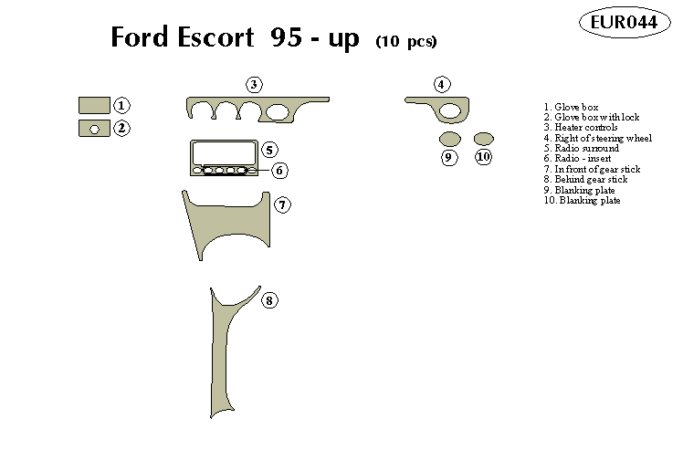 Ford Escort Dash Kit by B&I