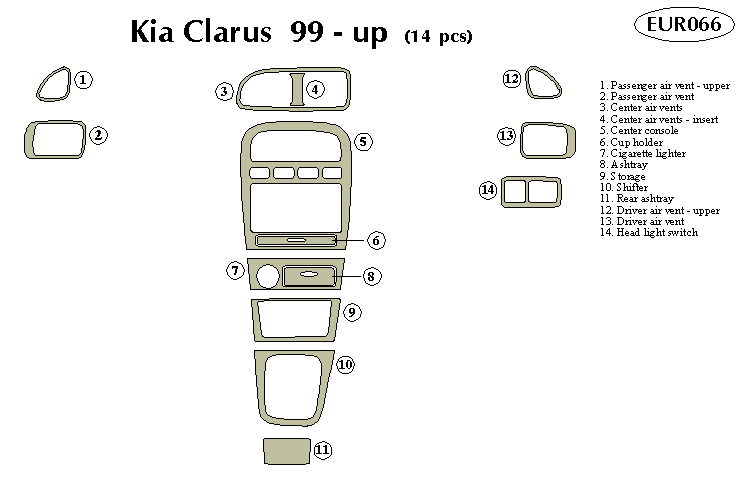 Kia Clarus Dash Kit by B&I