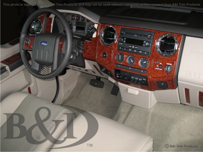 Ford Super Duty 08-up Wood Dash Kit by B&I