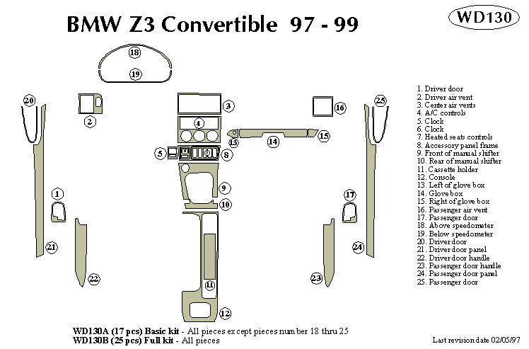 Bmw Z3 Convertible Dash Kit by B&I