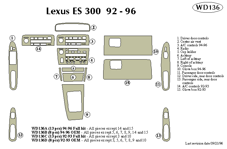 Lexus Es300 Dash Kit by B&I