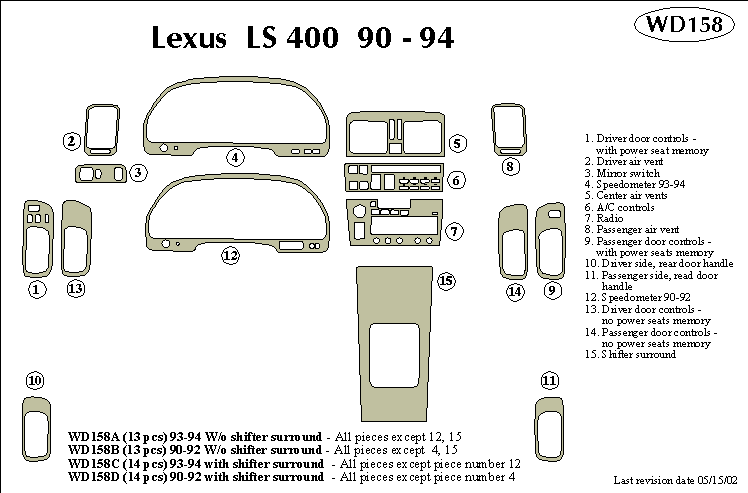 Lexus Ls400 Dash Kit by B&I