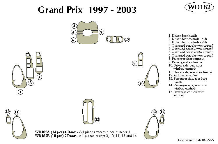 Pontiac Gr Prix Dash Kit by B&I