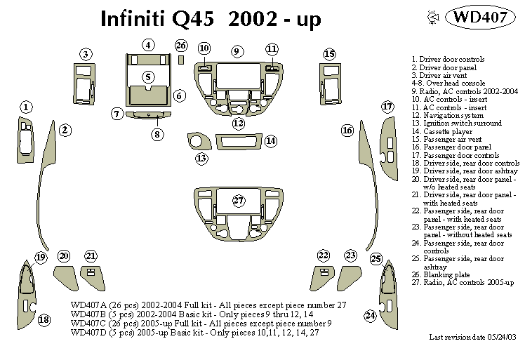 Fiti Q45 Dash Kit by B&I