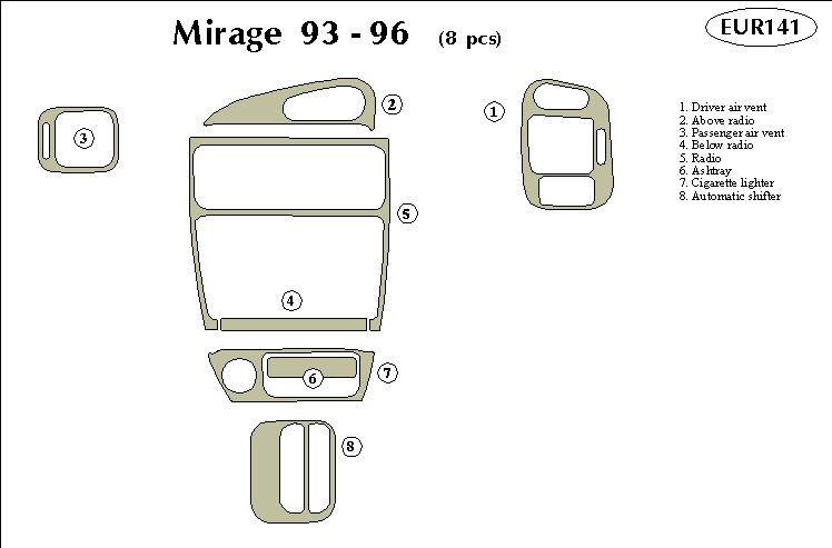 Mitsubishi Mirage Dash Kit by B&I