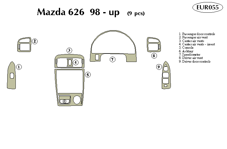 Mazda 626 Dash Kit by B&I
