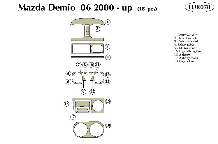 Mazda Demio Dash Kit by B&I