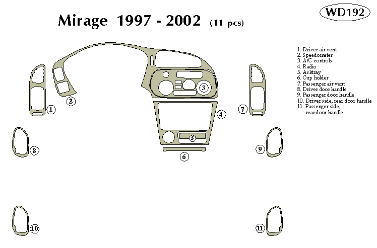 Mitsubishi Mirage Dash Kit by B&I